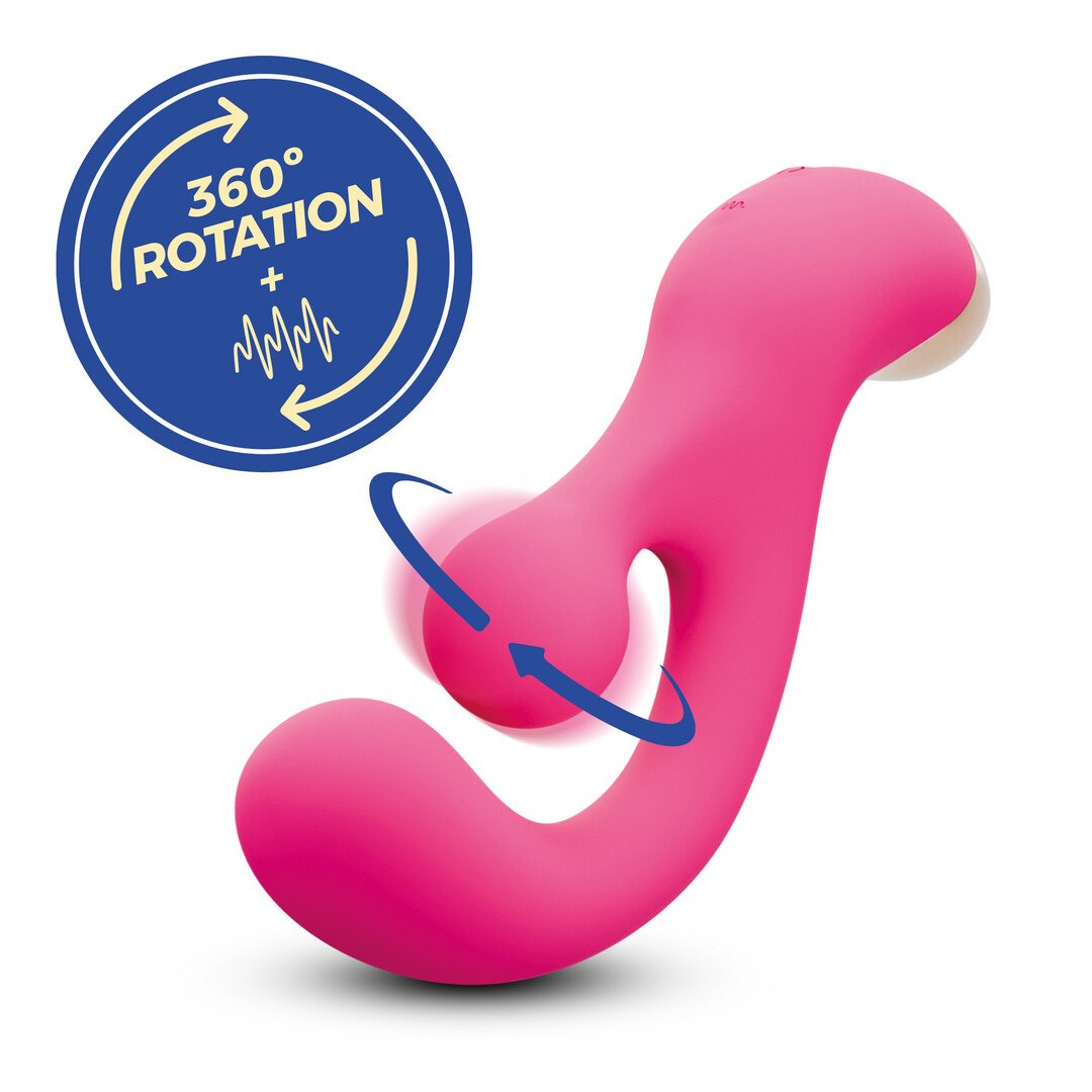 Pleaser - Vibrator with Rotating Stimulation - Pink 6