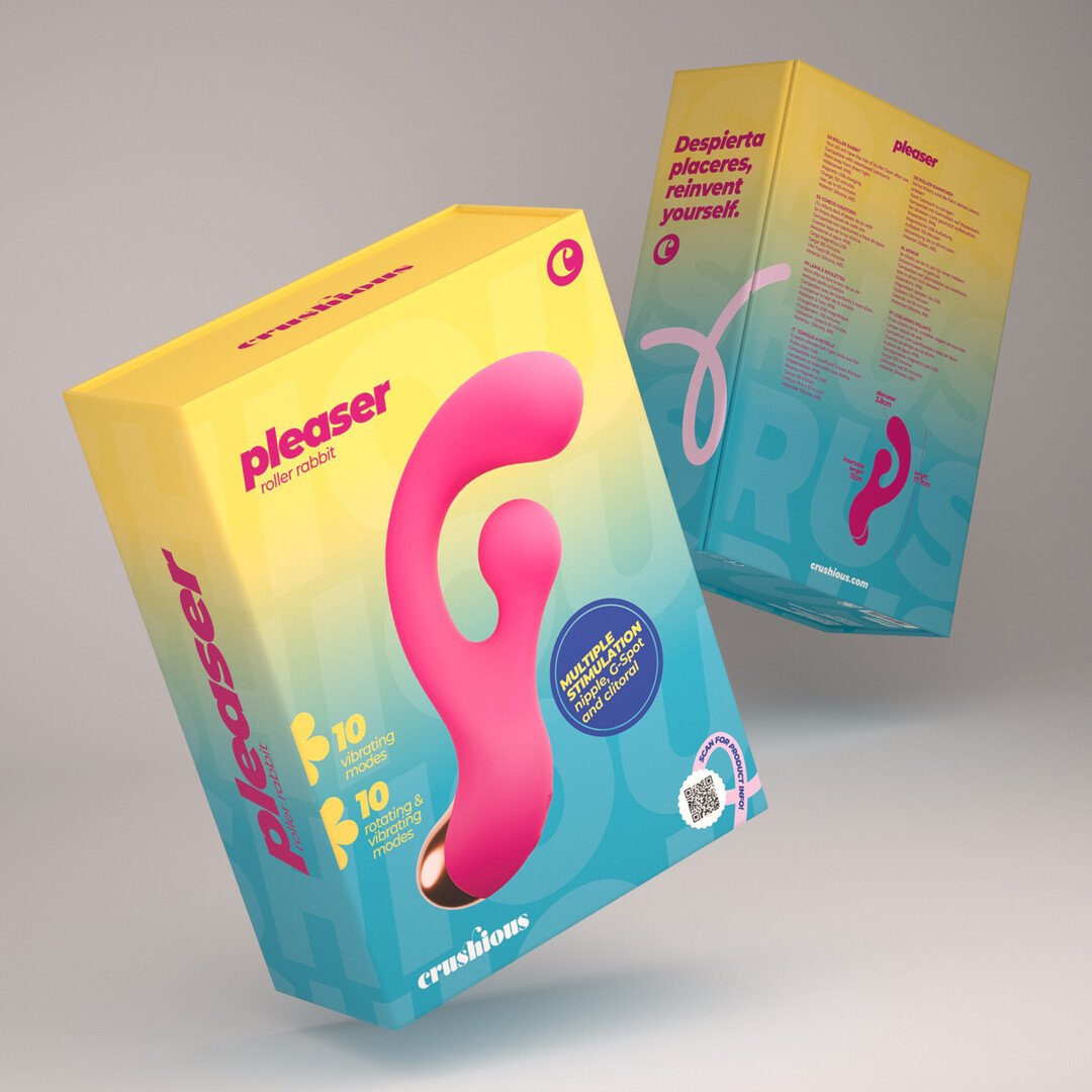 Pleaser - Vibrator with Rotating Stimulation - Pink 2