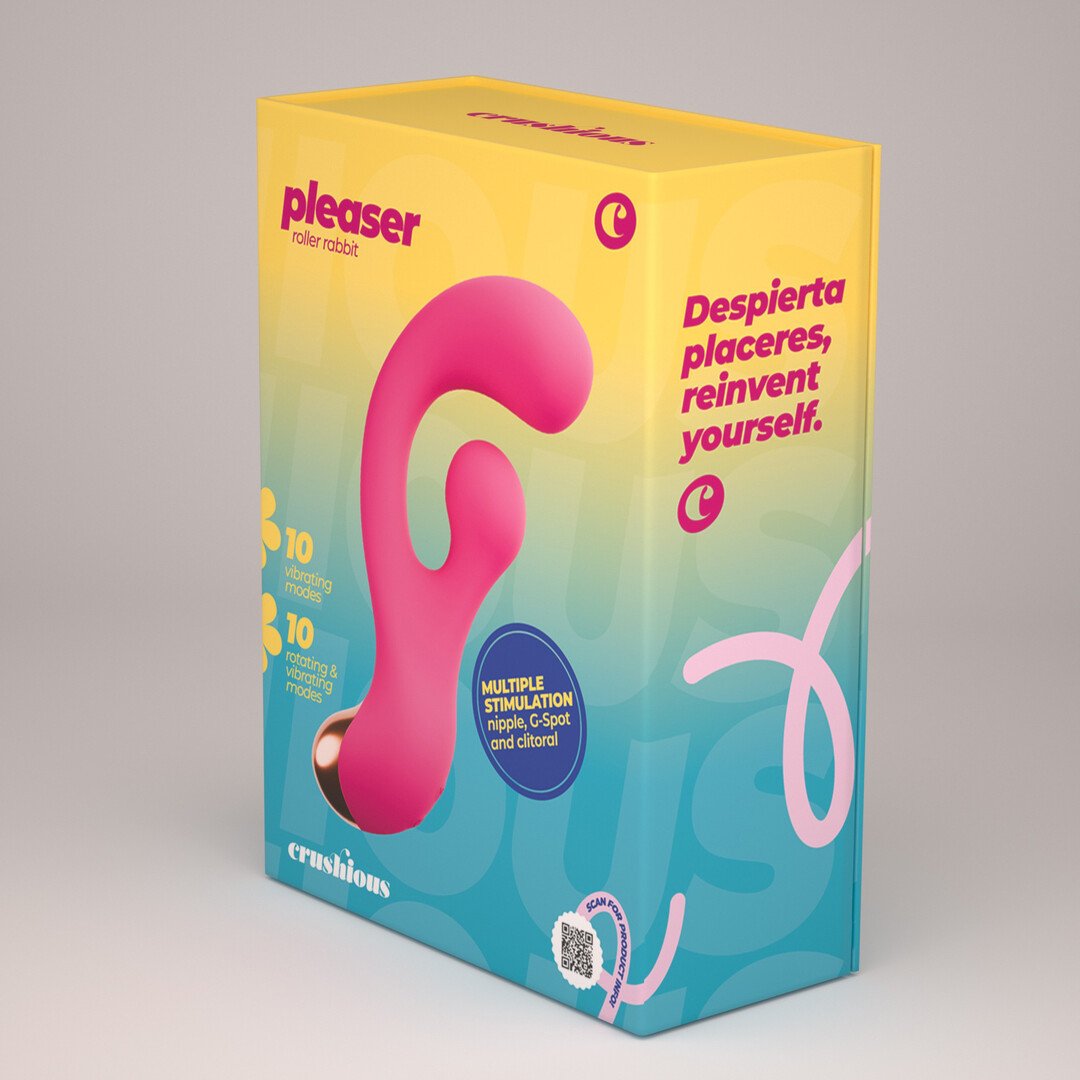 Pleaser - Vibrator with Rotating Stimulation - Pink 3