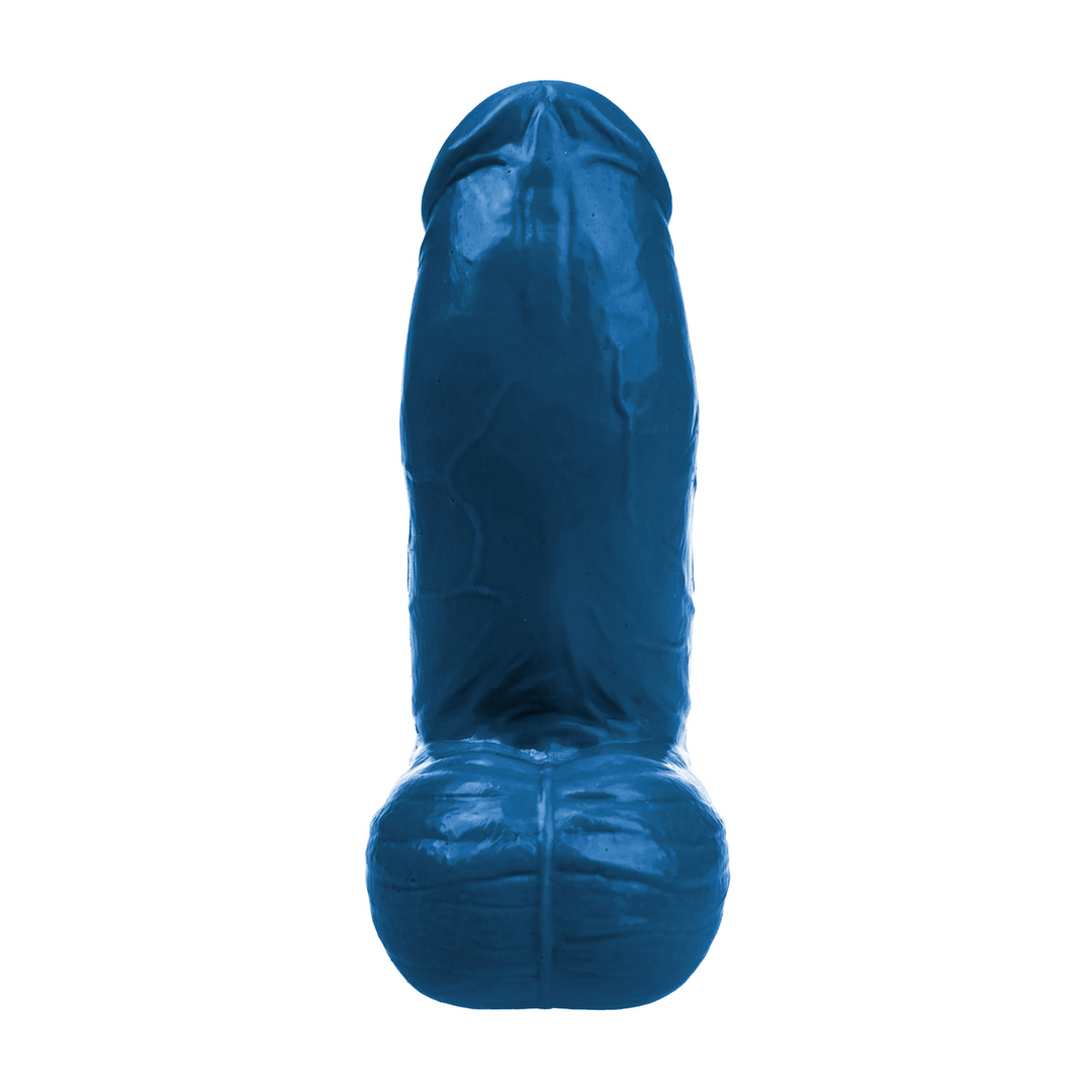 Thor L - Realistic Curved Dildo with Balls - 7.1 / 18 cm - Blue 2