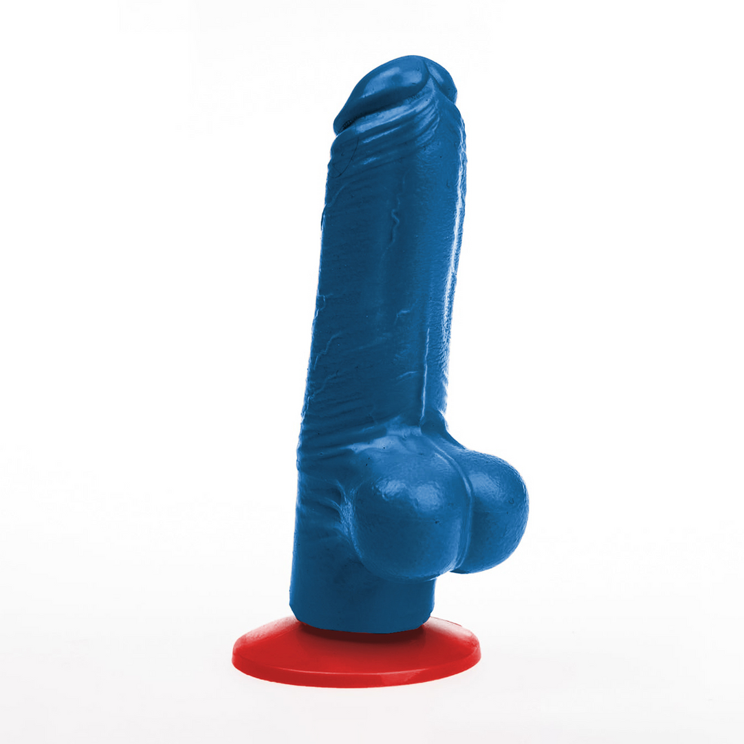 Tyr S - Realistic Dildo with Balls - 4.1 / 10,5 cm - Blue 1