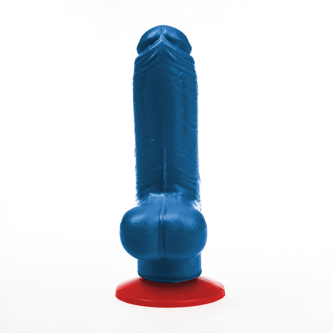 Tyr S - Realistic Dildo with Balls - 4.1 / 10,5 cm - Blue 2