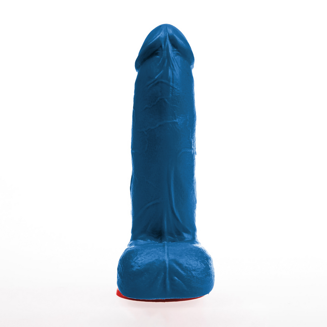 Hoenir M - Realistic Dildo with Balls - 6.3 / 16 cm - Blue 2