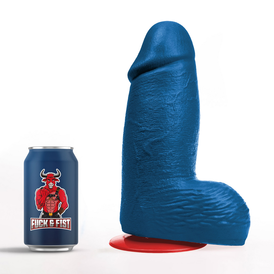 Dagr XL - Realistic Thick Dildo with Balls - 8.3 / 21 cm - Blue 5
