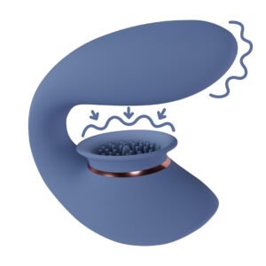 Twitch 3 - Rechargeable Vibrator and Suction - Blue/Grey