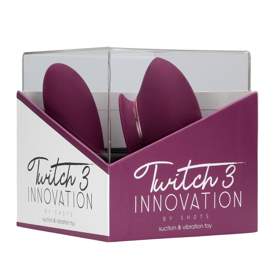 Twitch 3 - Rechargeable Vibrator and Suction - Burgundy 2