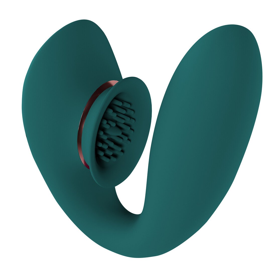 Twitch 3 - Rechargeable Vibrator and Suction - Forest Green 5