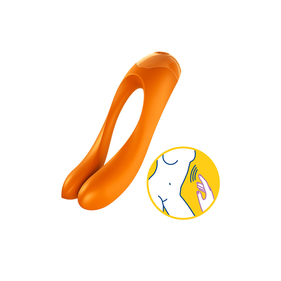 Candy Cane - Finger Vibrator for Intimate Zones - Orange 6