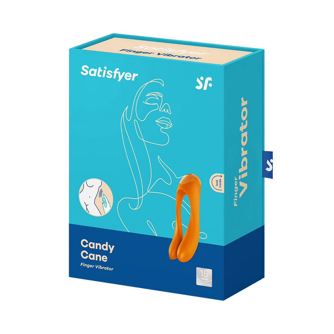 Candy Cane - Finger Vibrator for Intimate Zones - Orange 2