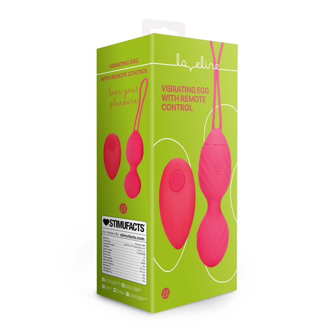 Vibrating Egg with Remote Control - Strawberry Red 2