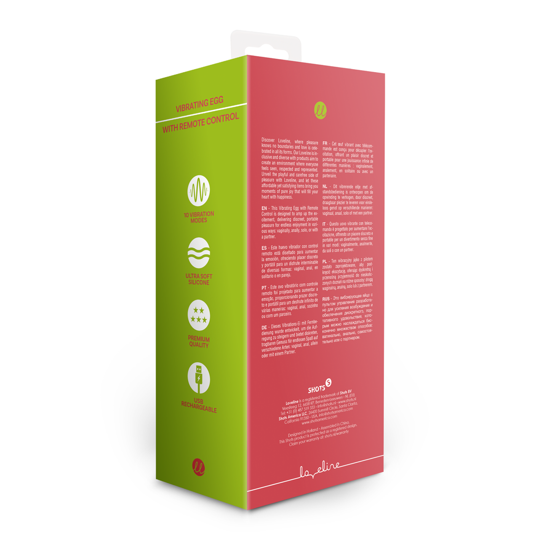 Vibrating Egg with Remote Control - Strawberry Red 3