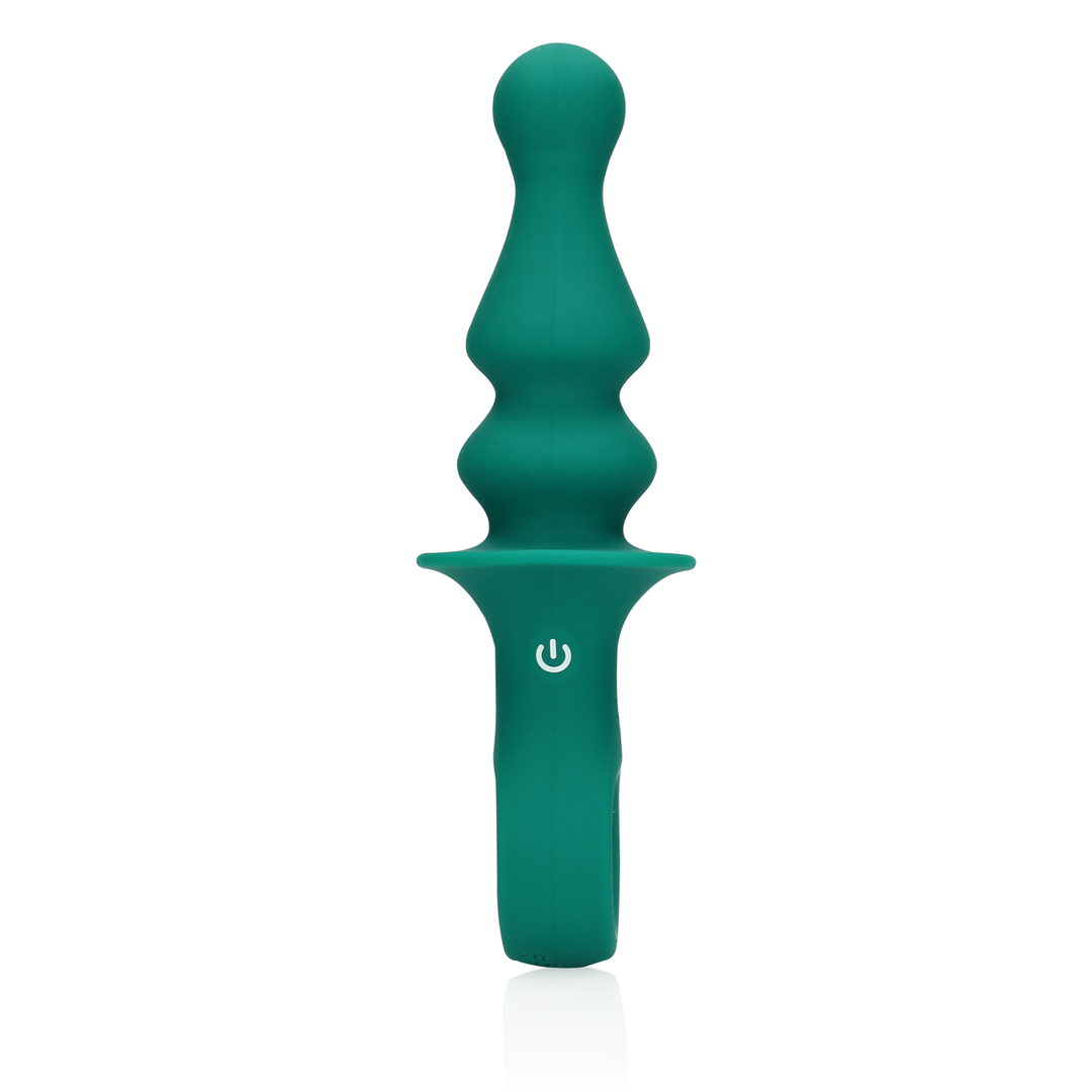 Pawn Shaped Anal Vibrator - Peacock Plume 5
