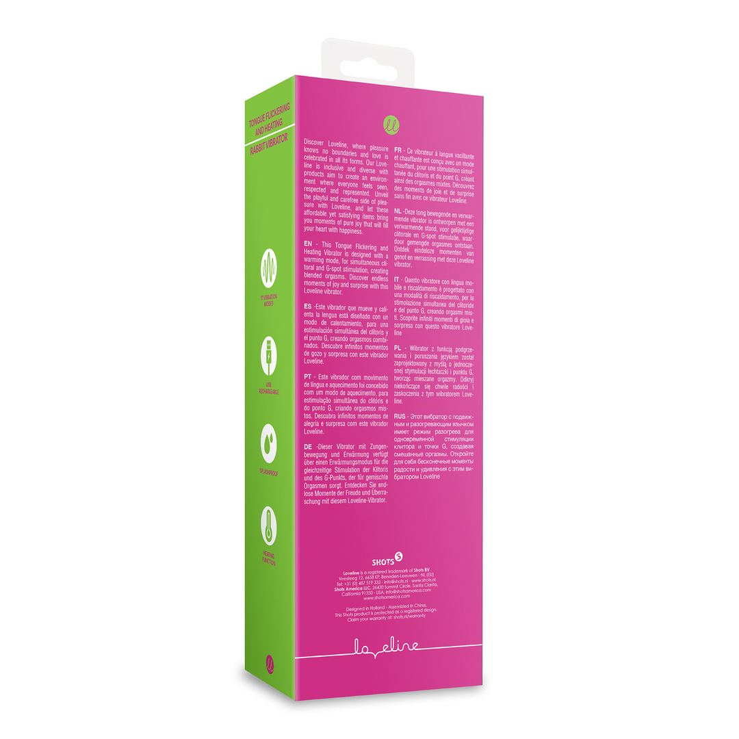Tongue Flickering and Heating Rabbit Vibrator - Exuberant Pink 3