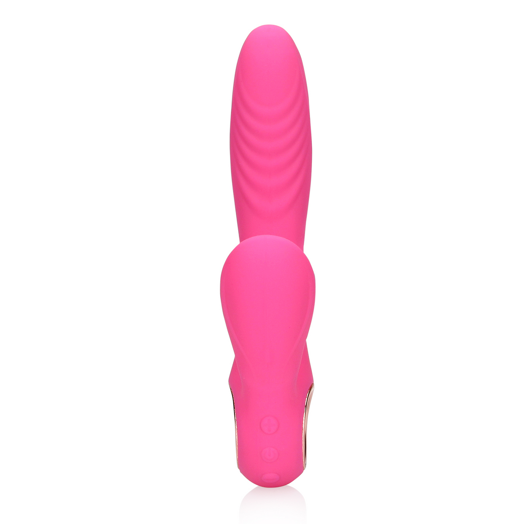 Tongue Flickering and Heating Rabbit Vibrator - Exuberant Pink 5