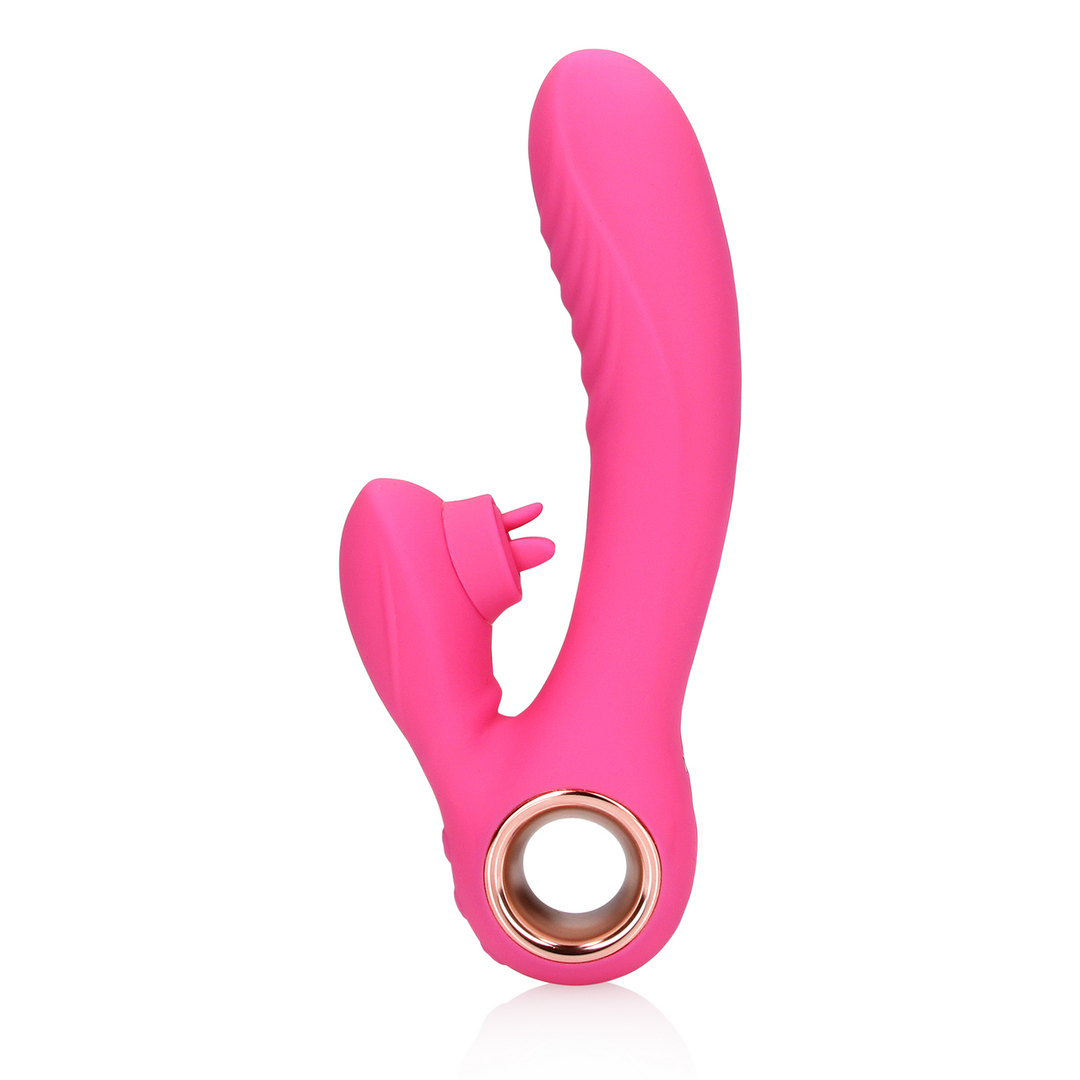 Tongue Flickering and Heating Rabbit Vibrator - Exuberant Pink 6