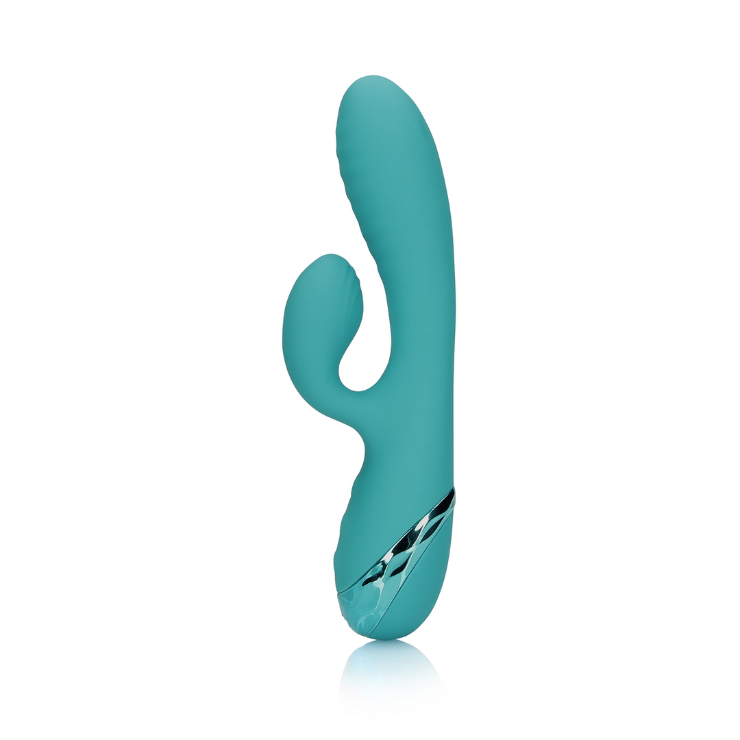 Inflatable Rabbit Vibrator - Peacock Blue 6