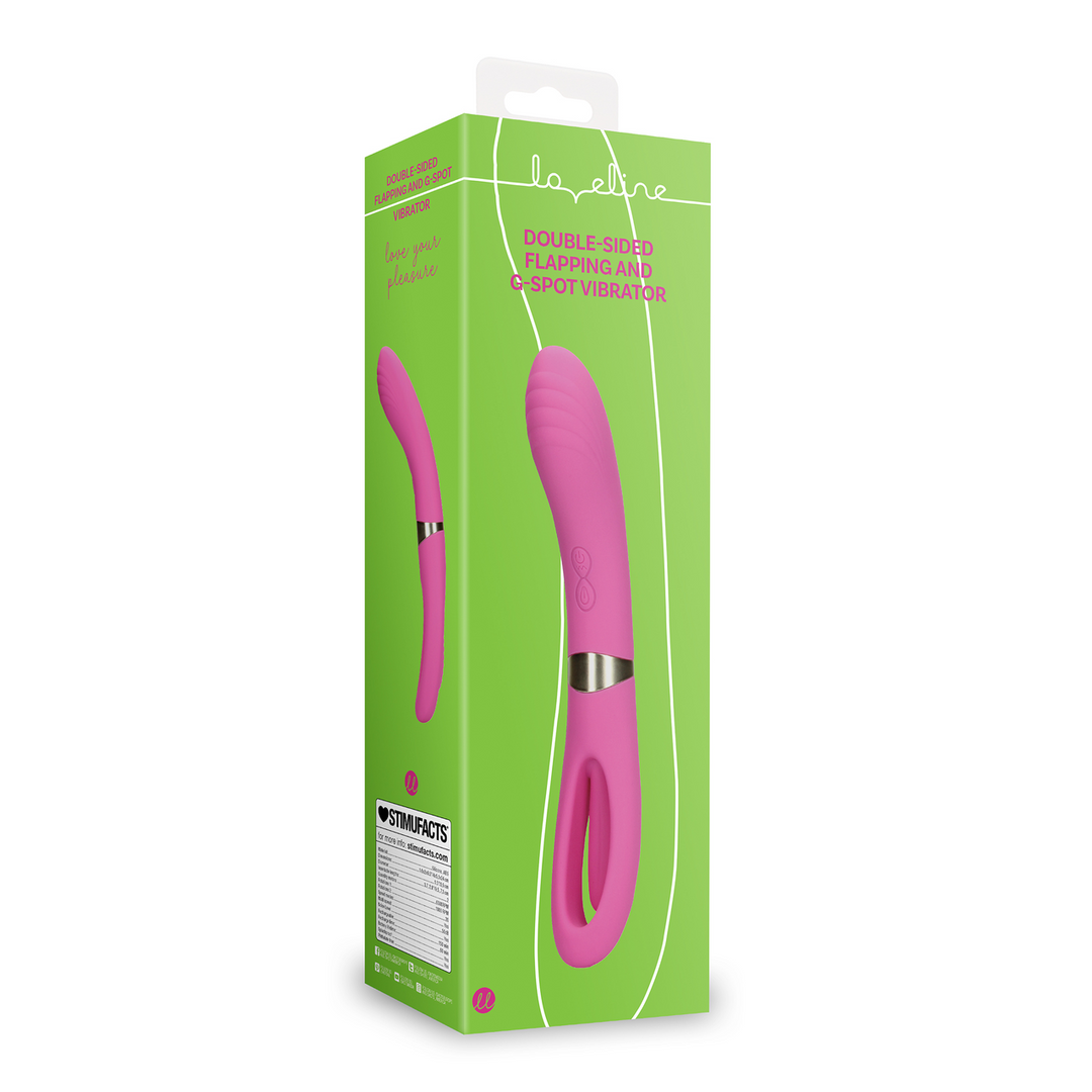 Double-Sided Flapping and G-Spot Vibrator - Exuberant Pink 2