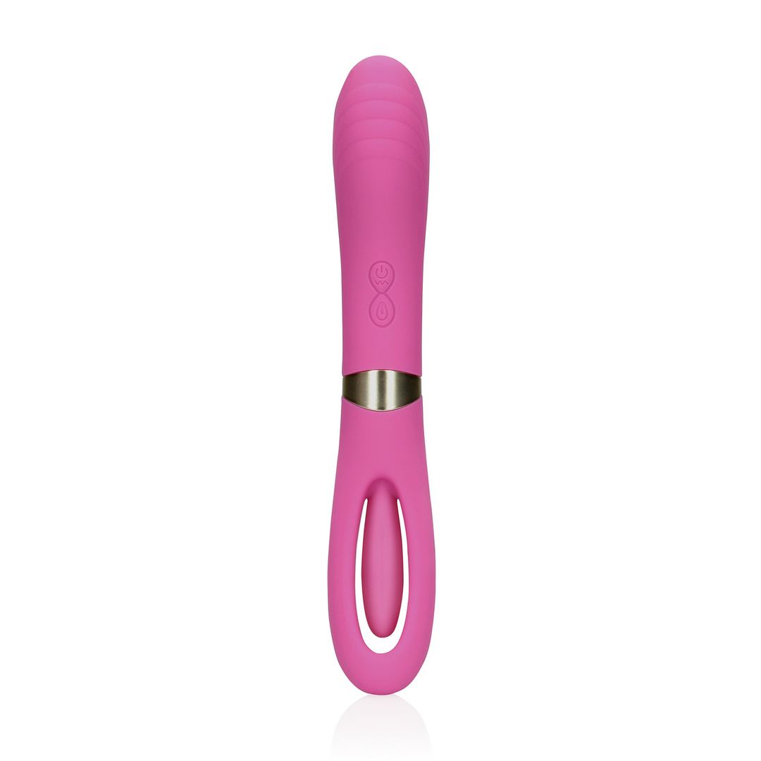 Double-Sided Flapping and G-Spot Vibrator - Exuberant Pink 5