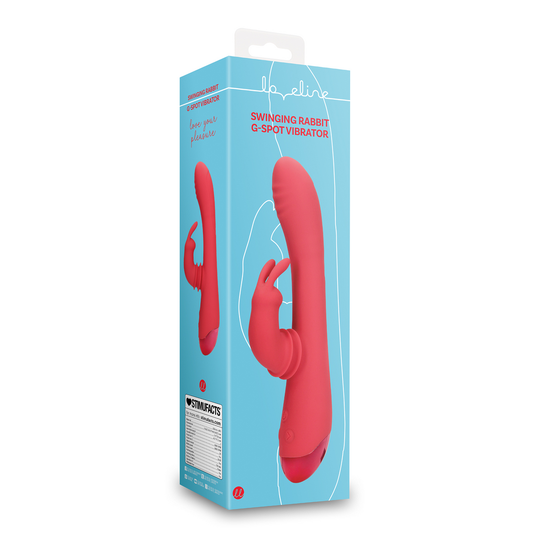 Swinging Rabbit G-Spot Vibrator - Brighto Red 2