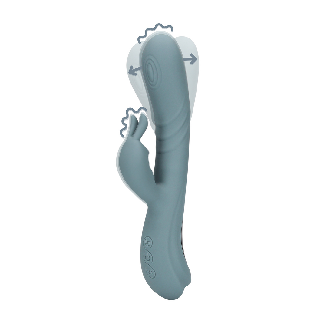 Fingering Motion Rabbit Vibrator - Weathervane Grey 1