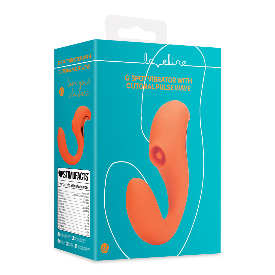 G-Spot Vibrator with Clitoral Pulse Wave - Untamed Orange 2