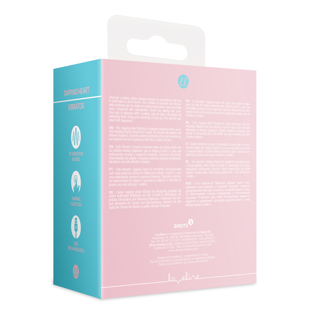 Tapping Heart Vibrator - Pink Arabesque 3