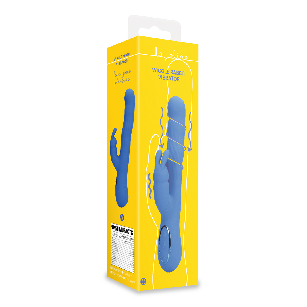 Wiggle Rabbit Vibrator - Jetset Blue 2