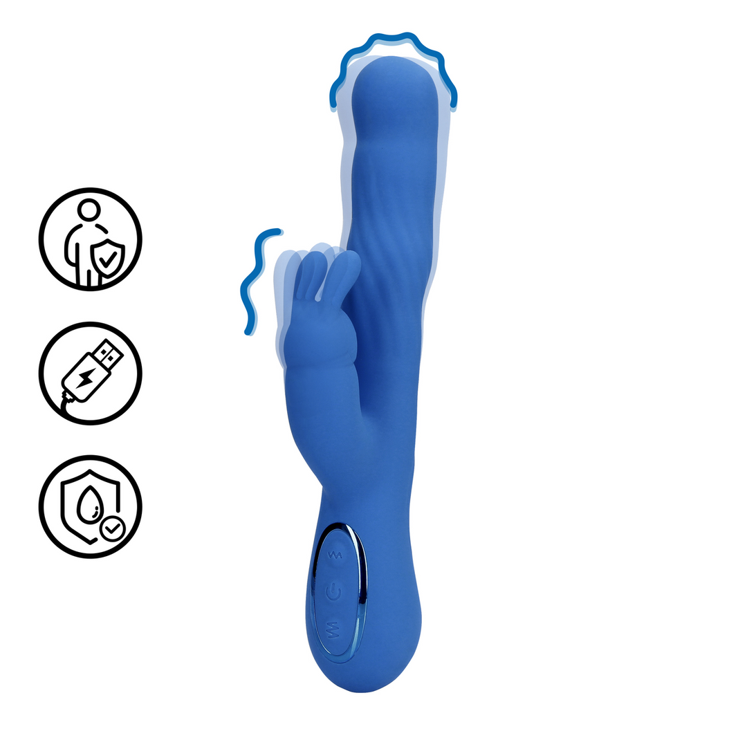 Wiggle Rabbit Vibrator - Jetset Blue 1
