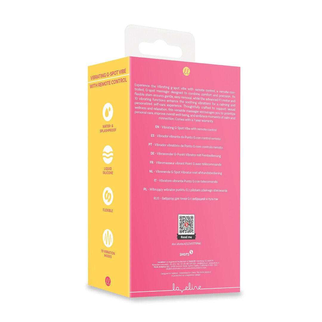 Vibrating G-Spot Vibe with Remote Control - Pink 3