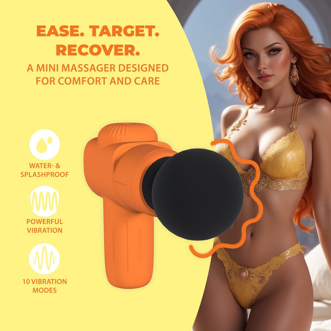 Mini Rechargable Microboost Massager - Orange 5