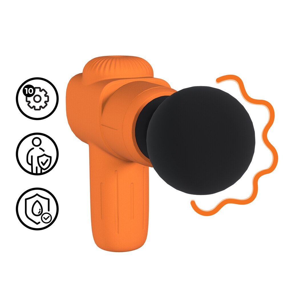 Mini Rechargable Microboost Massager - Orange 1