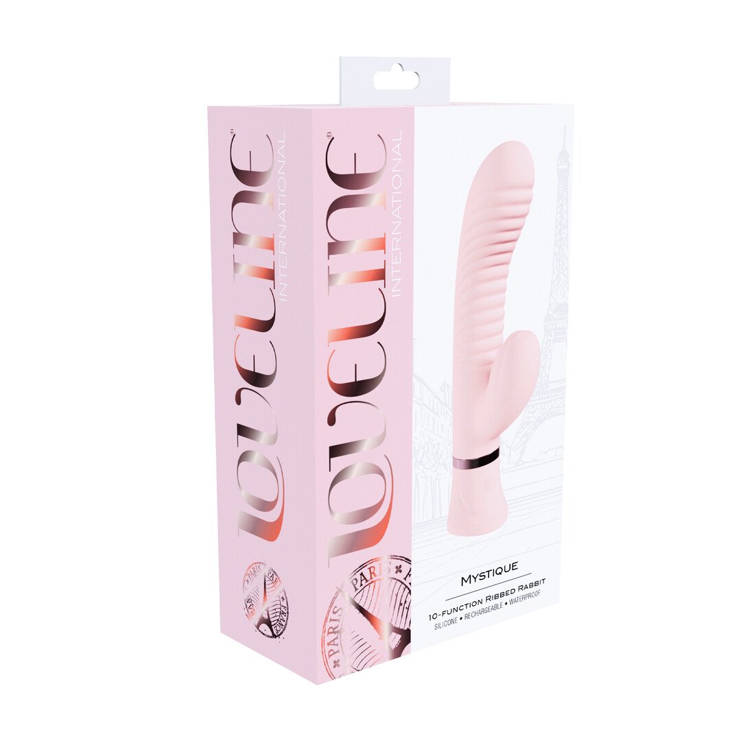 Mystique - Ribbed Rabbit Vibrator - Pink 2