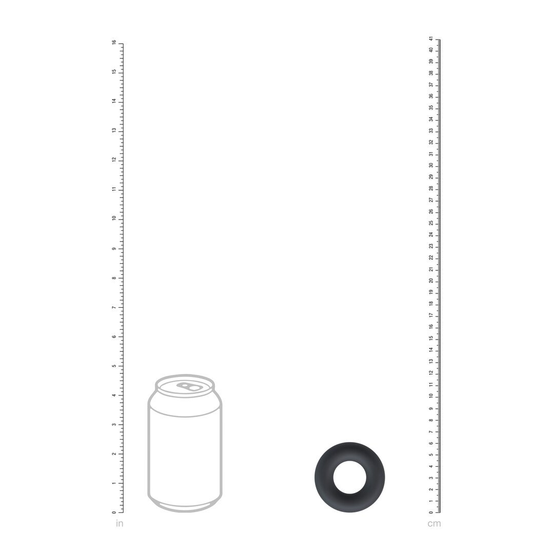 Liquid Silicone Cockring - M - Black 4