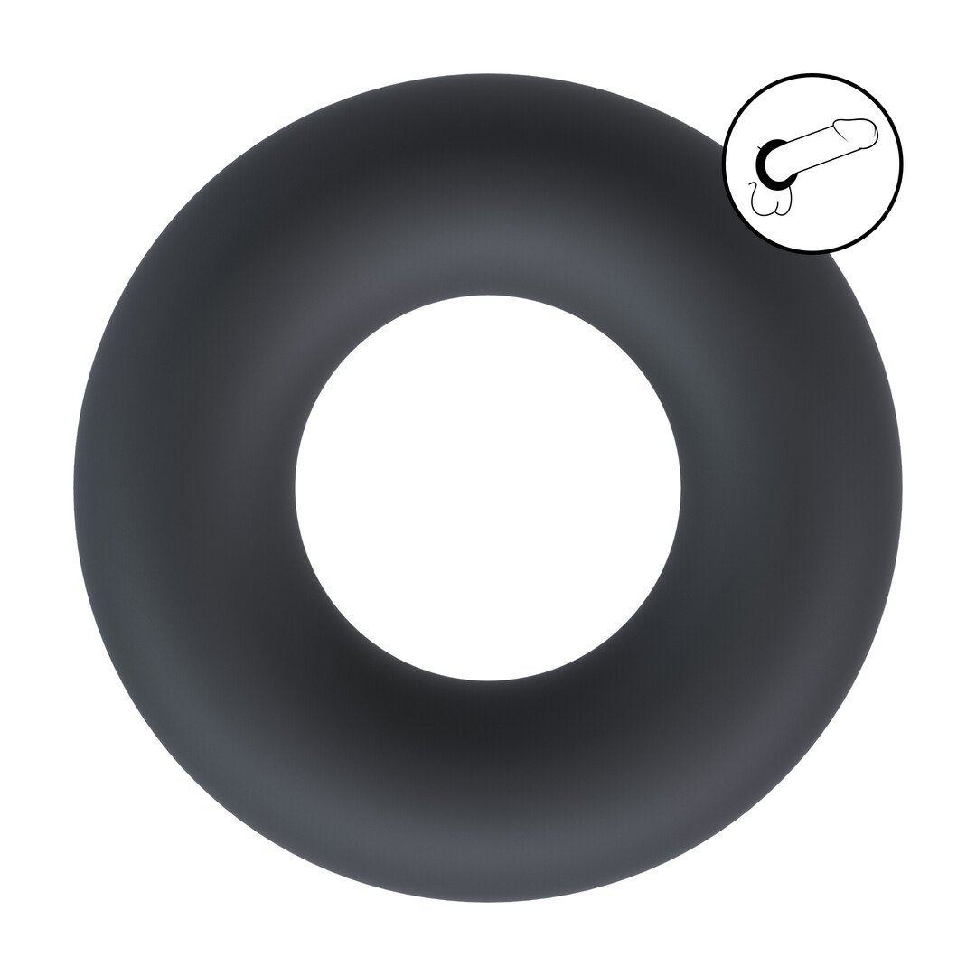 Liquid Silicone Cockring - M - Black 1