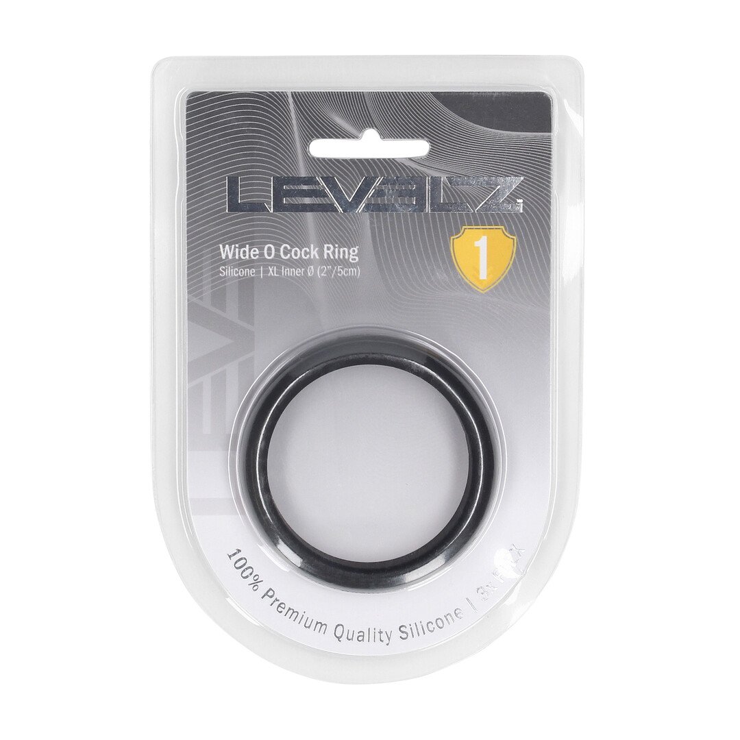 Wide O Silicone Cockring - XL - 50mm - Black 2