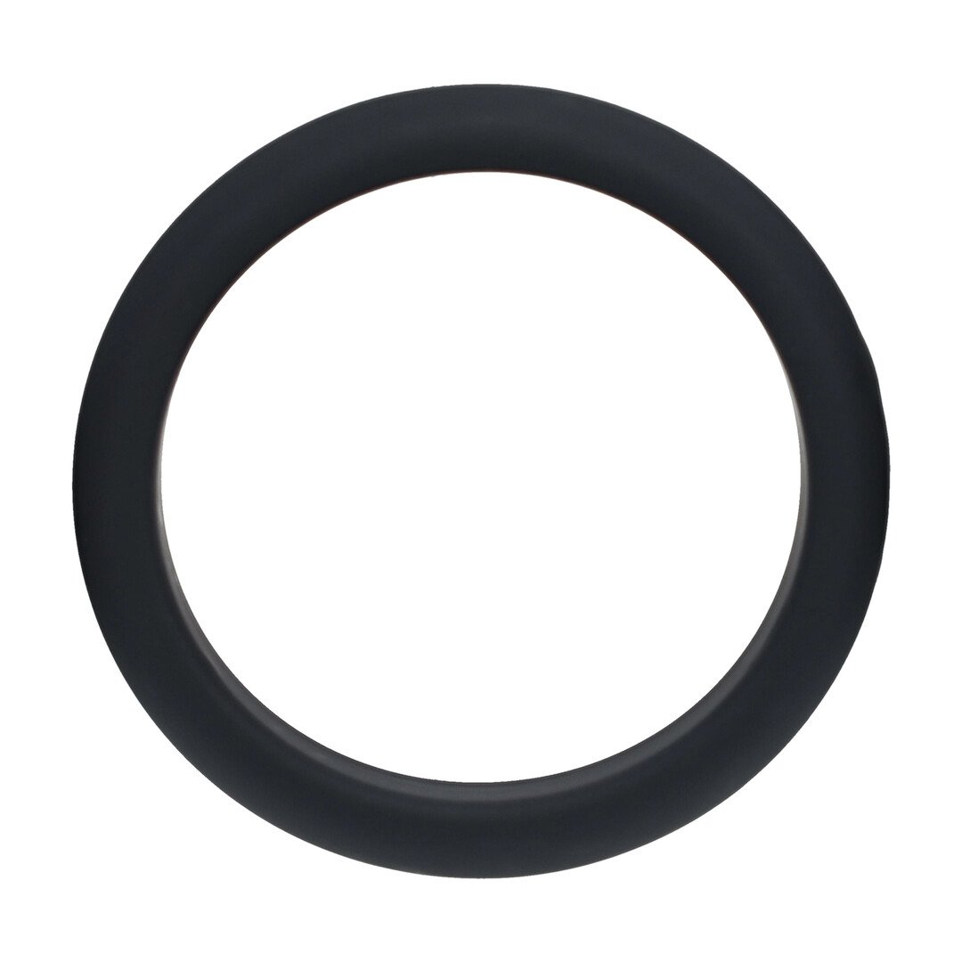 Wide O Silicone Cockring - XL - 50mm - Black 4