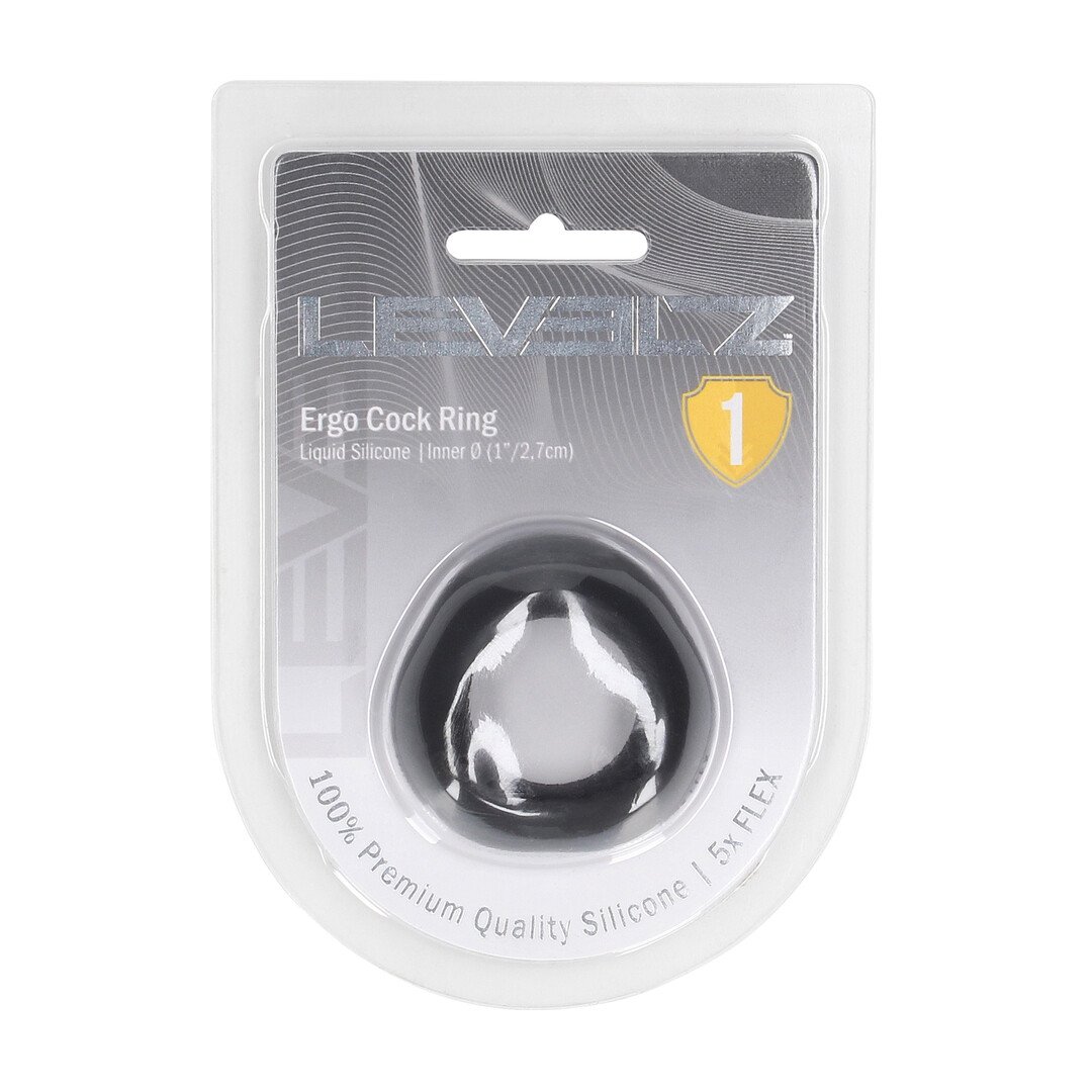 Ergo Liquid Silicone Cockring - Black 2