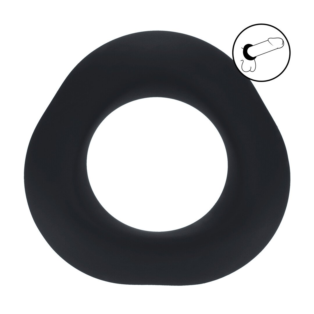 Ergo Liquid Silicone Cockring - Black 1