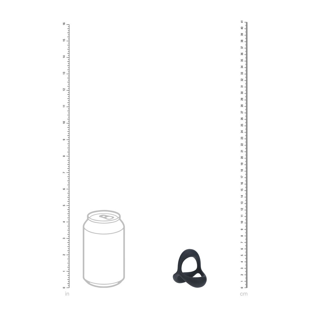 Tri O Ergo Silicone Cockring - Black 5