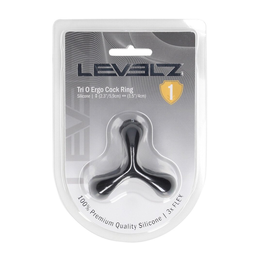 Tri O Ergo Silicone Cockring - Black 2