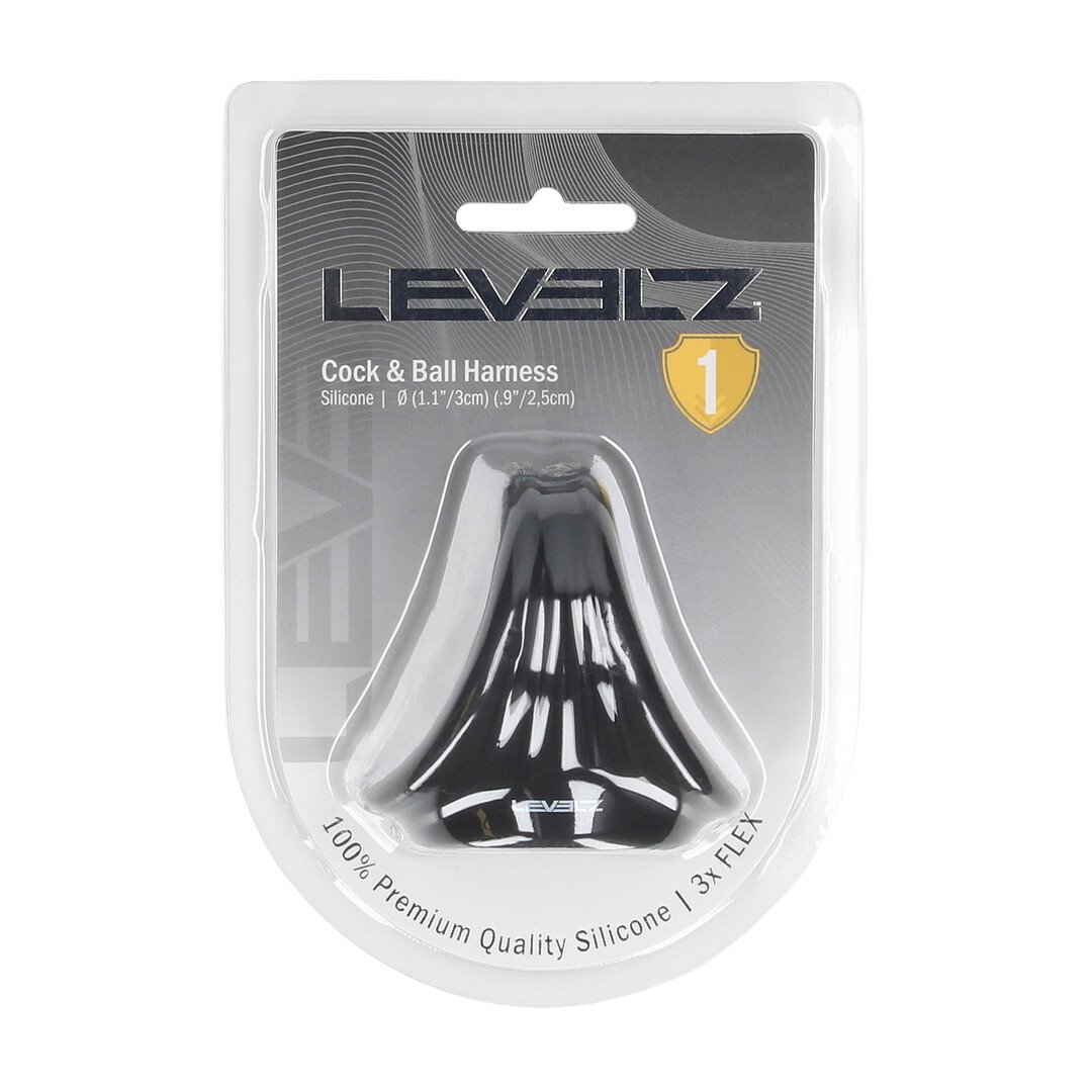 Silicone Cock and Ball Harness - Black 2