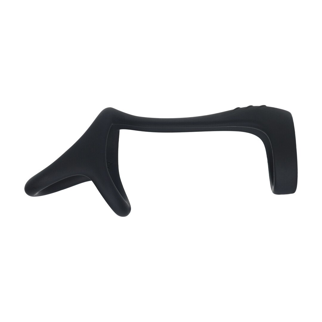 Tri O Silicone Shaft Cock and Ball Ring - Black 4