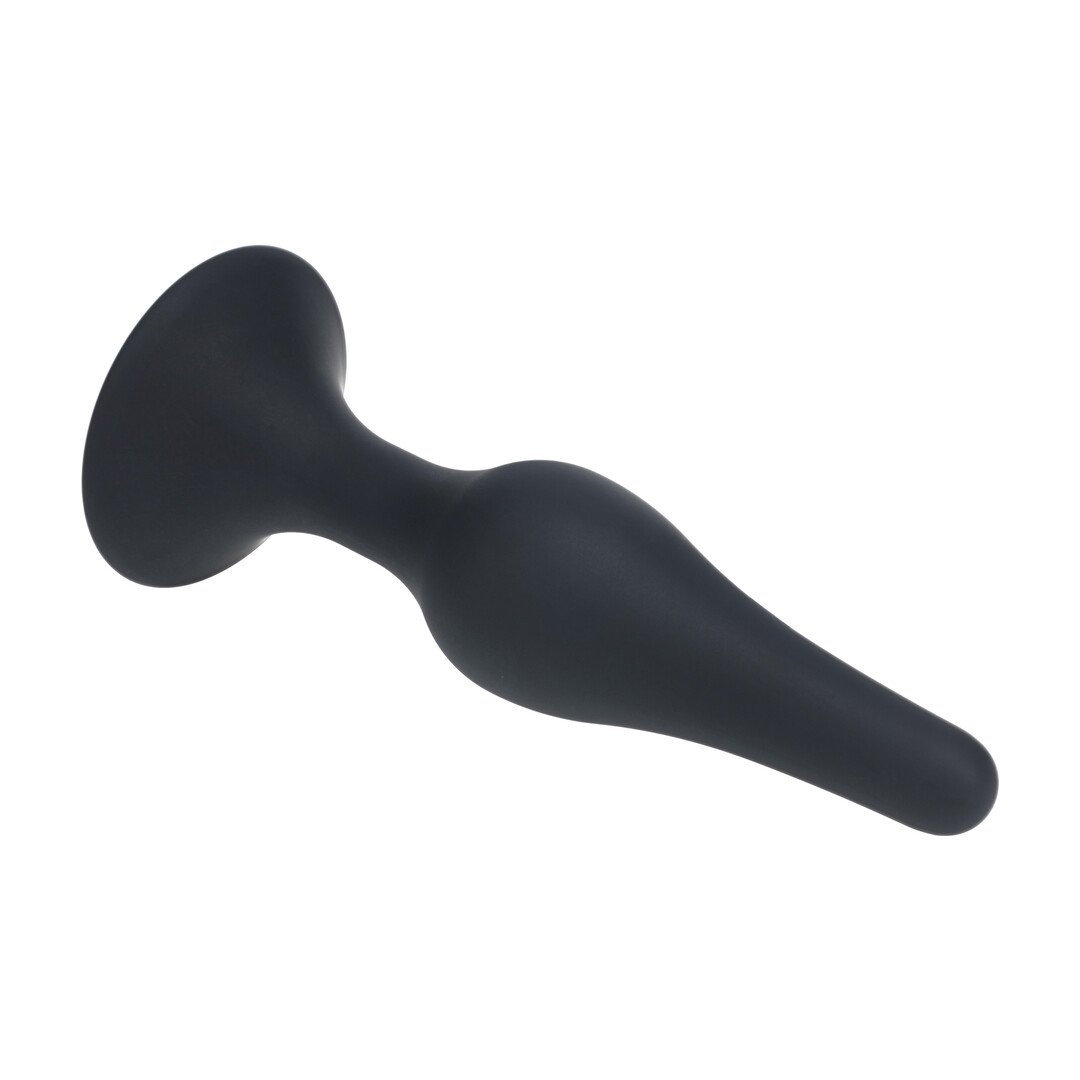 Slim Silicone Anal Plug - XL - Black 4
