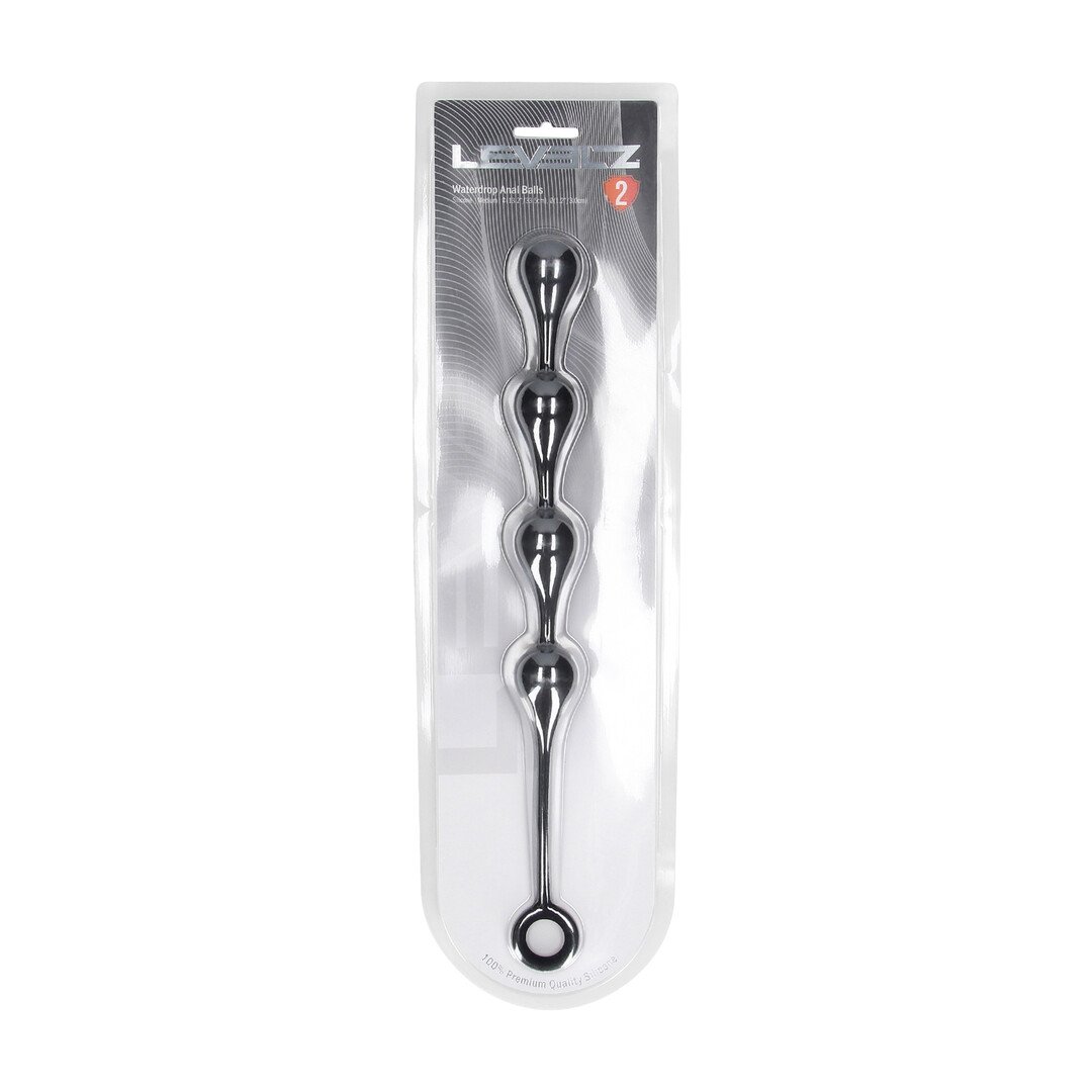 Waterdrop Silicone Anal Balls -M - 30mm - Black 2