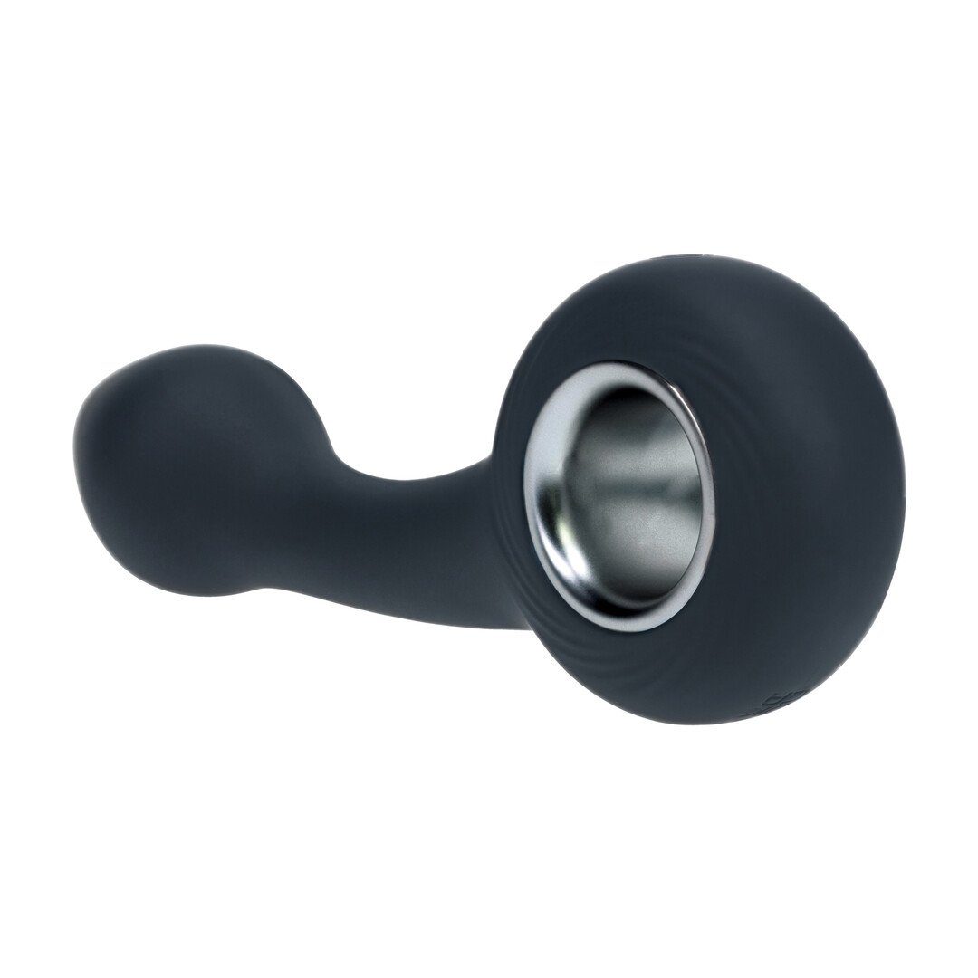 Vibrating Bulb Silicone Prostate Massager with Loop - Black 5