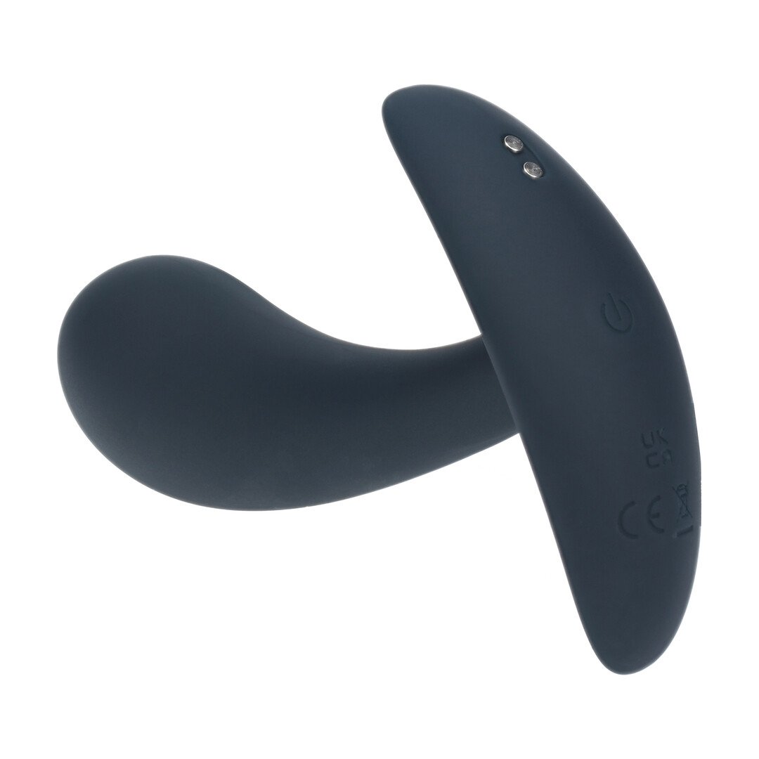 Vibrating Silicone Prostate Stimulator Anal Plug - M - Black 5