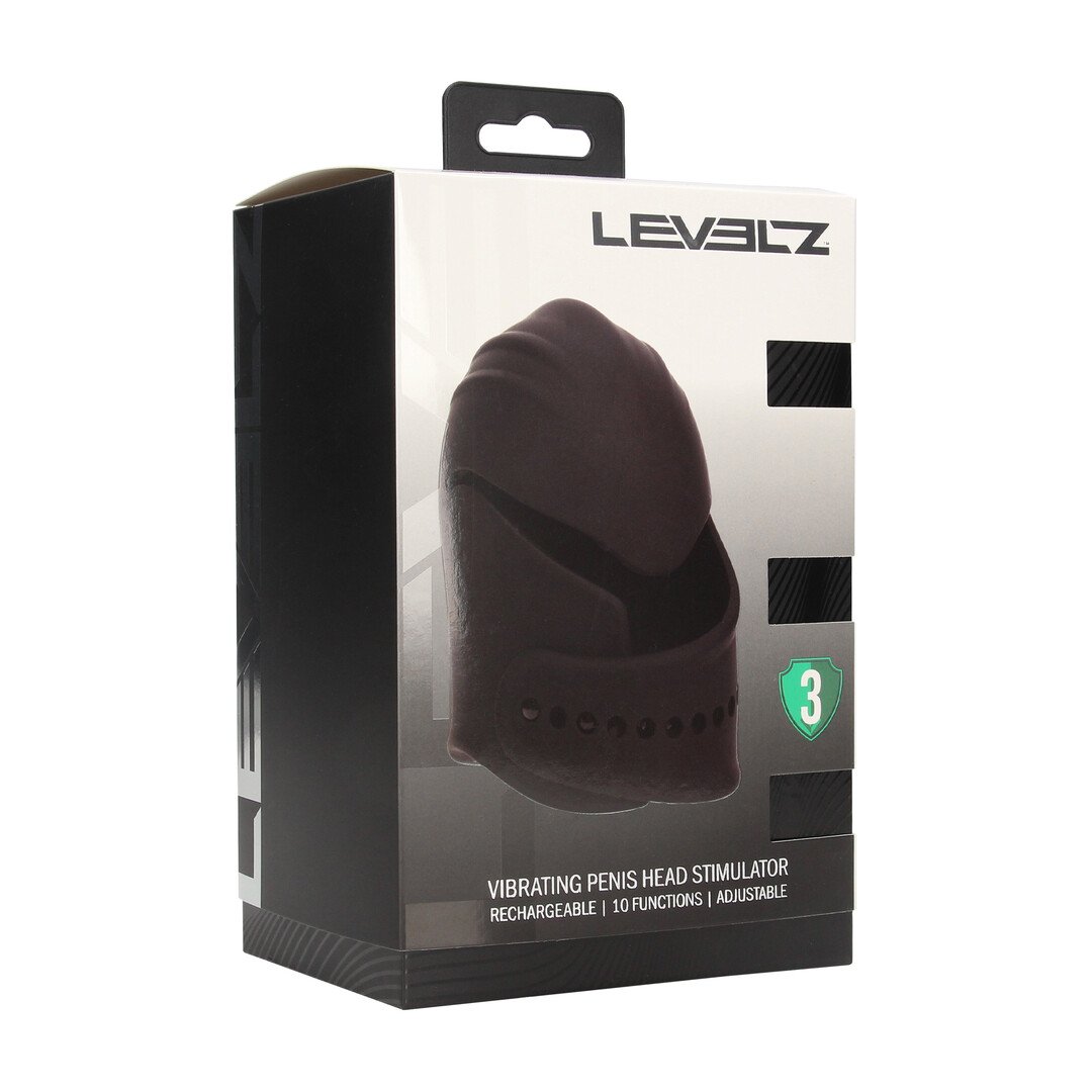 Adjustable Vibrating Silicone Penis Head Stimulator - Black 2