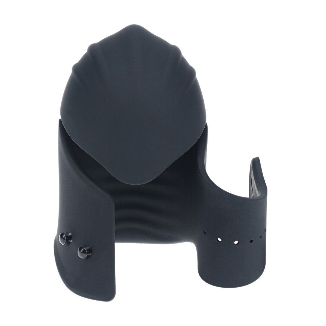 Adjustable Vibrating Silicone Penis Head Stimulator - Black 4