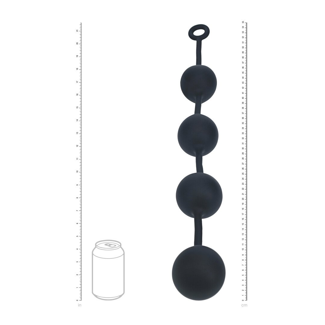 Silicone Round Anal Balls - XXL - 60mm - Black 5