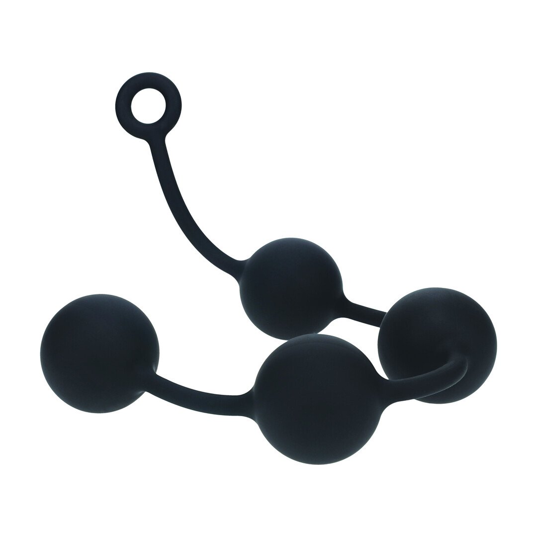 Silicone Round Anal Balls - XXL - 60mm - Black 4